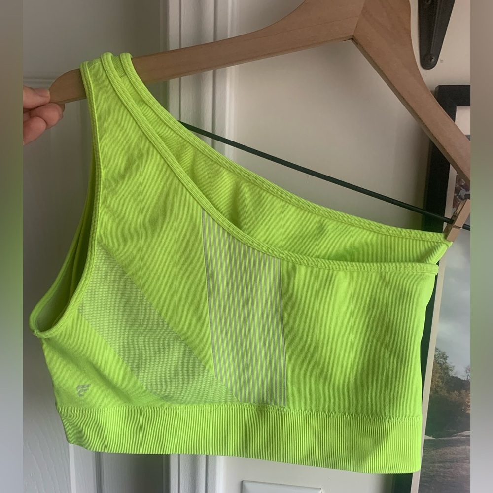 🌸Fabletics Neon Layered One-Shoulder Top - Picture 1 of 4